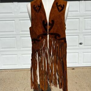 Vintage Suede fringe vest